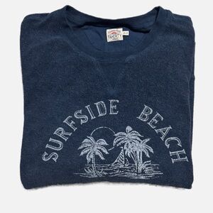 Faherty Men’s Size XXL Surfside Beach Fleece Sweatshirt Sea Navy Soft Knit